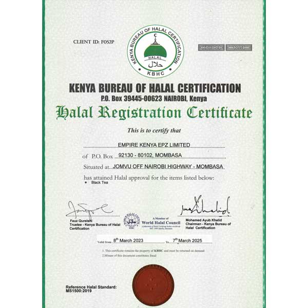 HALAL 2023-2025 Certification